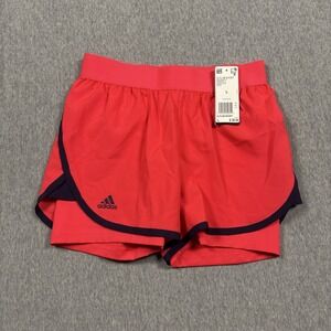 Adidas Shorts Womens Large Tennis Club Red Black Climalite Lined Running NWT $30